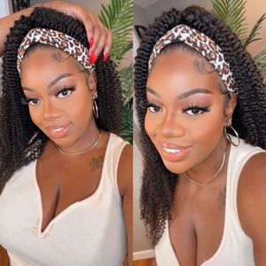 24” Kinky Curly Headband Wig - Human Hair - Tinashe Hair